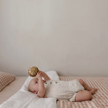 Load image into Gallery viewer, EVERYDAY LINEN ROMPER IN NATURAL STRIPE