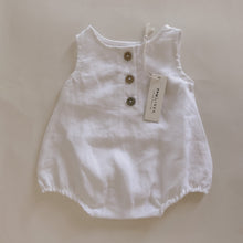 Load image into Gallery viewer, EVERYDAY LINEN ROMPER IN WHITE