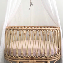 Load image into Gallery viewer, BASSINET PEONY FITTED SHEET