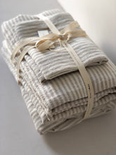 Load image into Gallery viewer, NATURAL STRIPE SHEET SET