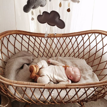 Load image into Gallery viewer, BASSINET NATURAL FITTED SHEET