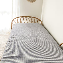 Load image into Gallery viewer, PREORDER SEA BREEZE STRIPE FITTED SHEET