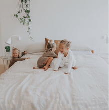 Load image into Gallery viewer, NATURAL STRIPE + NATURAL DUVET SET