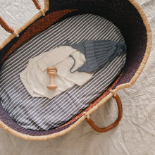 Load image into Gallery viewer, BASSINET SEA BREEZE STRIPE FITTED SHEET