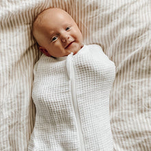 Load image into Gallery viewer, Waffle Swaddle/Sleeping Bag in White