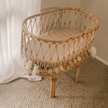 Load image into Gallery viewer, BASSINET SAND FITTED SHEET