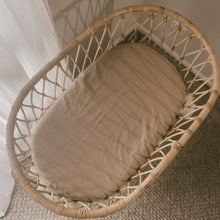 Load image into Gallery viewer, BASSINET SAND FITTED SHEET