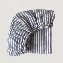Load image into Gallery viewer, BASSINET SEA BREEZE STRIPE FITTED SHEET