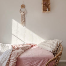 Load image into Gallery viewer, STRAWBERRY CREAM GINGHAM + WHITE DUVET SET