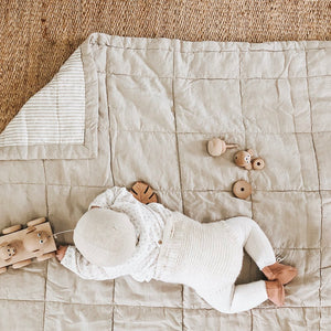 NATURAL QUILTED BLANKET / PLAYMAT