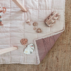 PEONY + ROSEWOOD QUILTED BLANKET / PLAYMAT
