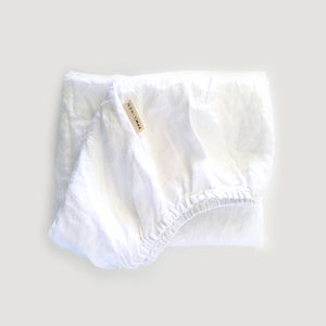 BASSINET WHITE FITTED SHEET