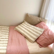 Load image into Gallery viewer, NATURAL WIDE STRIPE PILLOWCASE
