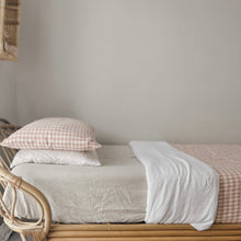 Load image into Gallery viewer, STRAWBERRY CREAM GINGHAM PILLOWCASE