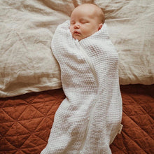 Load image into Gallery viewer, Waffle Swaddle/Sleeping Bag in White