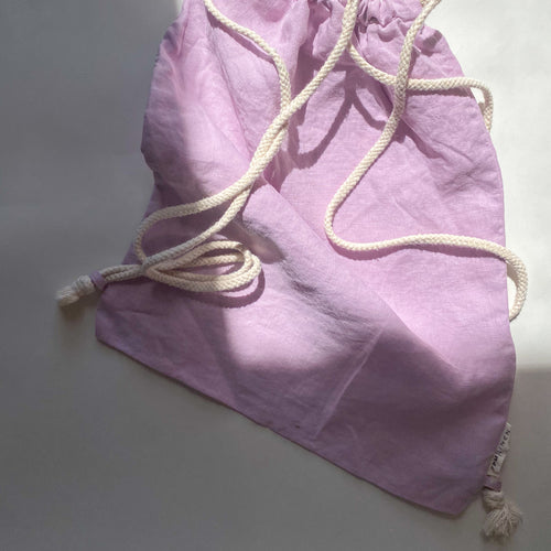Linen Drawstring Mini Sack WISTERIA