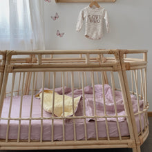 Load image into Gallery viewer, COT SIZE WISTERIA FITTED SHEET