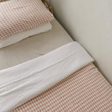 Load image into Gallery viewer, STRAWBERRY CREAM GINGHAM PILLOWCASE