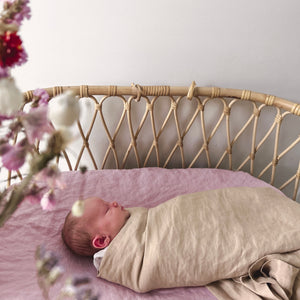 BASSINET WISTERIA FITTED SHEET