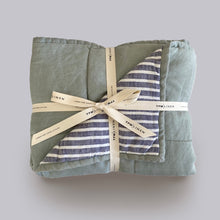 Load image into Gallery viewer, HAZE + SEA BREEZE STRIPE QUILTED BLANKET / PLAYMAT