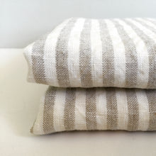 Load image into Gallery viewer, NATURAL STRIPE PILLOWCASE